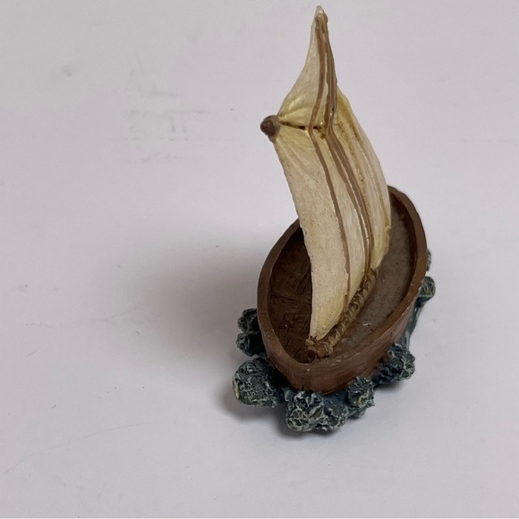 Vintage Resin Small Sailboat Figurine - Picture 3 of 7